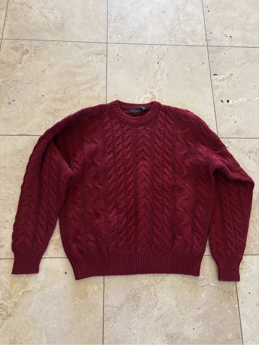 Structure Wool Sweater Mens L